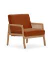 cópia do modelo de poltrona Cesar estofado bege têxtil, 78cm (alta) 68cm (largura) 76.5cm(longo)