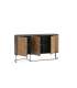 Mueble aparador modelo Doric 3 puertas 3 cajones interiores acabado blanco.