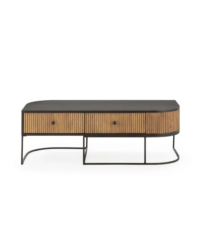 Mesa de centro Md-Boris en madera de mango, 120x60x40cm
