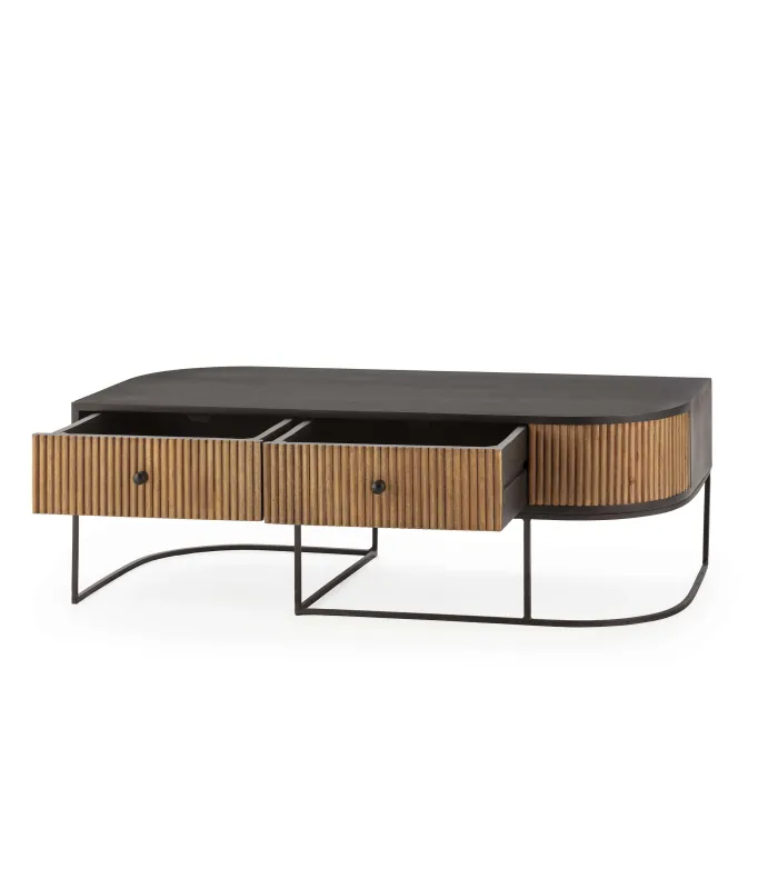 Mesa de centro Md-Boris en madera de mango, 120x60x40cm