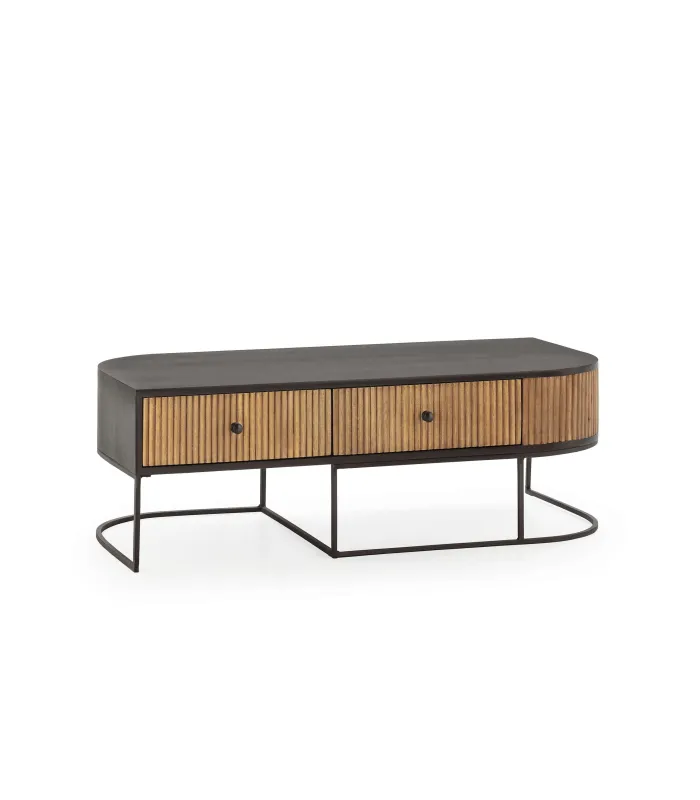 Mesa de centro Md-Boris en madera de mango, 120x60x40cm