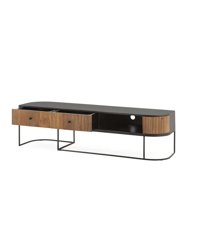 Mkric MUEBLE TV MONTE 1 PTA CORR/2C 160 CM GRIS