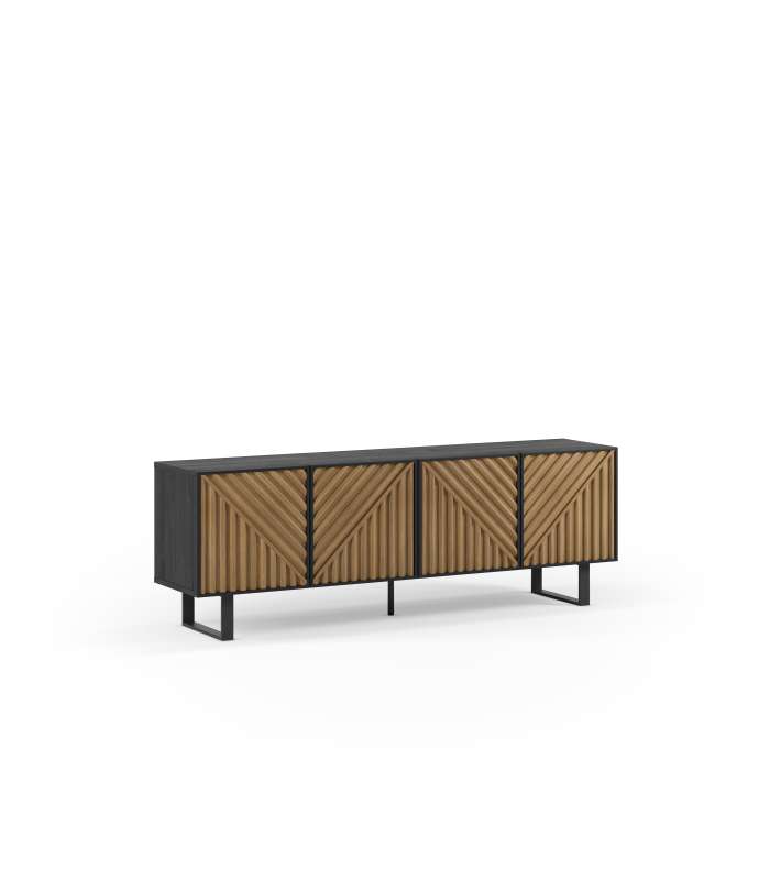 Mkric MUEBLE TV MONTE 1 PTA CORR/2C 160 CM GRIS