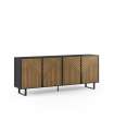 cópia de Mueble aparator 3 portas md-Dayana 4 portas terminou preto/roble, 151cm (largura) 80cm (alto) 40cm (largo)