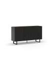 Mueble aparador 4 puertas md-Donato acabado negro, 201cm(ancho) 80cm(alto) 40cm(largo)