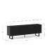 Mueble aparador modelo Doric 3 puertas 3 cajones interiores acabado blanco.