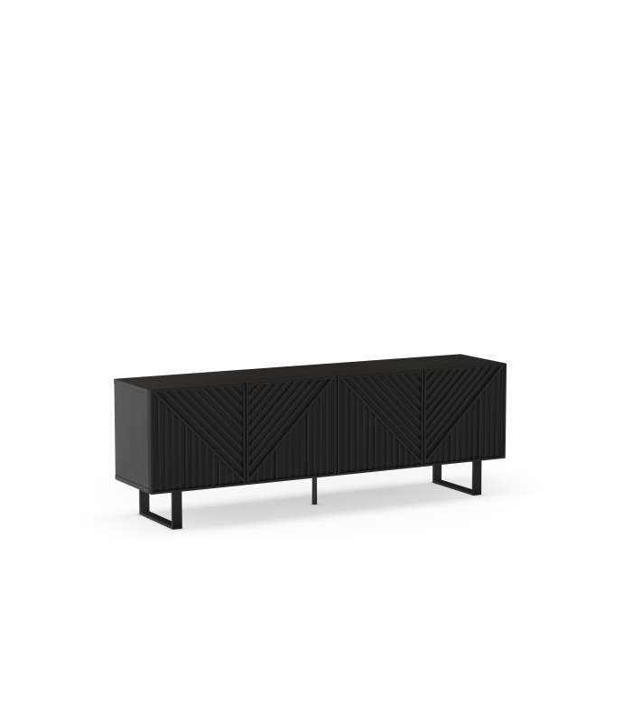 Mueble aparador modelo Doric 3 puertas 3 cajones interiores acabado blanco.