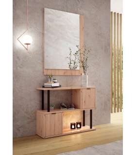 Buy Mueble consola Luz con cajón y espejo en