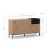 Mueble aparador modelo Doric 3 puertas 3 cajones interiores acabado blanco.