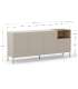Mueble aparador modelo Doric 3 puertas 3 cajones interiores acabado blanco.