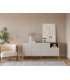 Mueble aparador modelo Doric 3 puertas 3 cajones interiores acabado blanco.