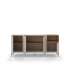 Mueble aparador modelo Doric 3 puertas 3 cajones interiores acabado blanco.