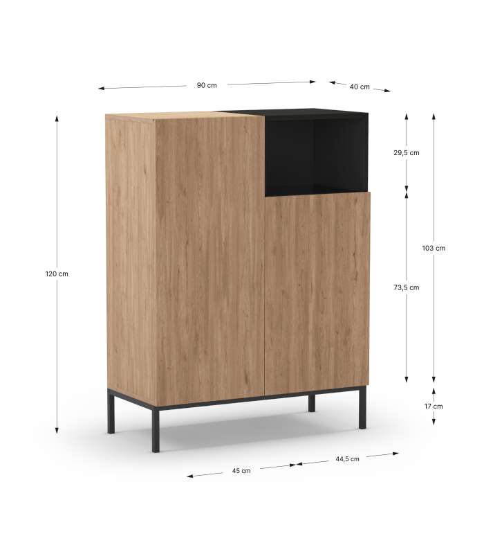 Mueble auxiliar Roque con diseño moderno y funcionalidad.
