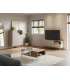 Mueble aparador modelo Doric 3 puertas 3 cajones interiores acabado blanco.