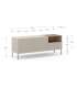 Mueble aparador modelo Doric 3 puertas 3 cajones interiores acabado blanco.