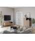 Mueble aparador modelo Doric 3 puertas 3 cajones interiores acabado blanco.