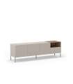 Mueble televisión md-Roque 3 puertas 1 cajón 1 hueco acabado crema/roble sepet, 180cm(ancho) 55cm(alto) 42cm(largo)
