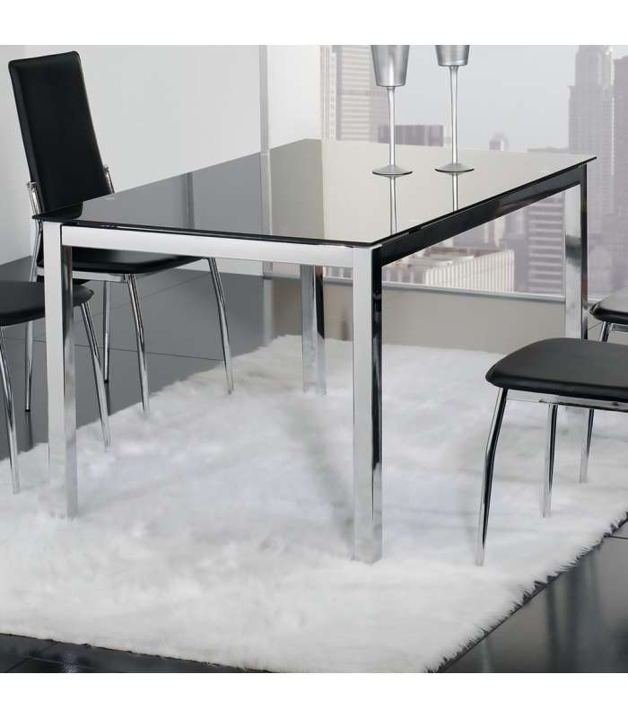Mesa elegante para cocina y comedor, diseño moderno fijo.