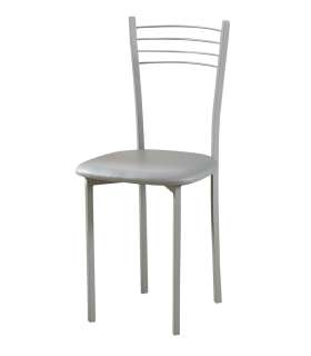 Pack de 4 sillas Md-Gabia tapizadas en tejido PU blanco.