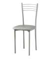 Pack de 4 sillas Md-Gabia tapizadas en tejido PU gris, 89cm(alto) 40cm(ancho) 45cm(largo)