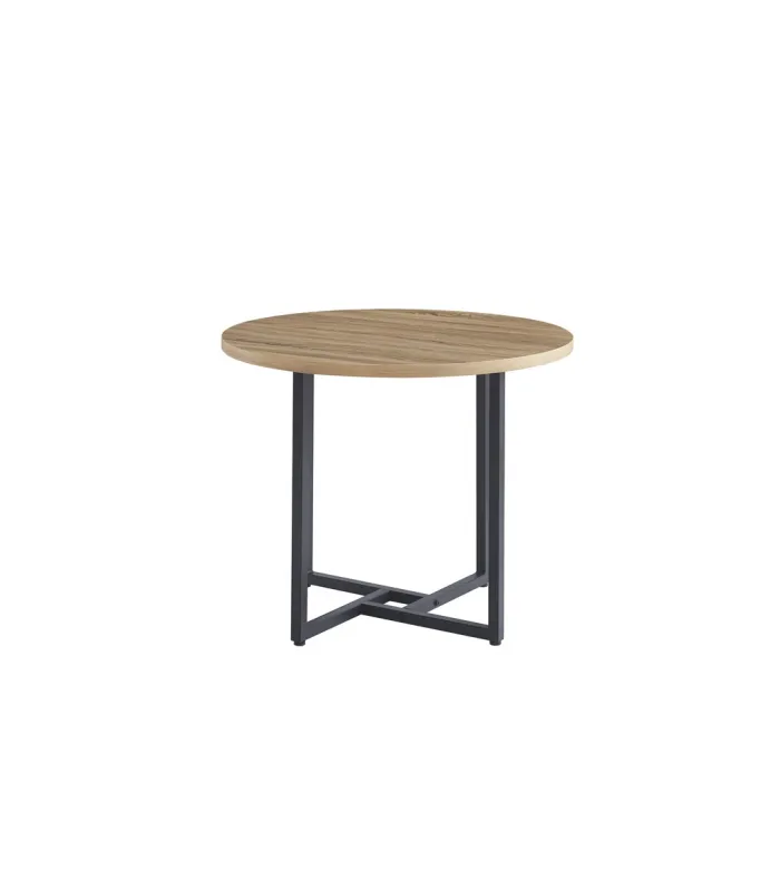 Mesa para cocina, comedor fija Md-Kika acabado cristal blanco.