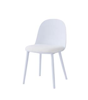 Pack de 4 sillas Md-Hamer tapizadas en textil 100% poliéster gris.
