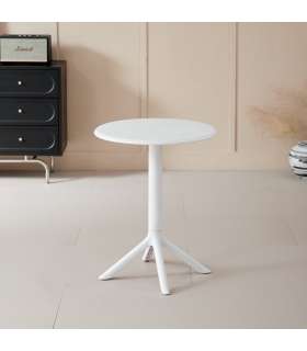 Mesa fija Md-Princesa blanca, 60x75cm, redonda