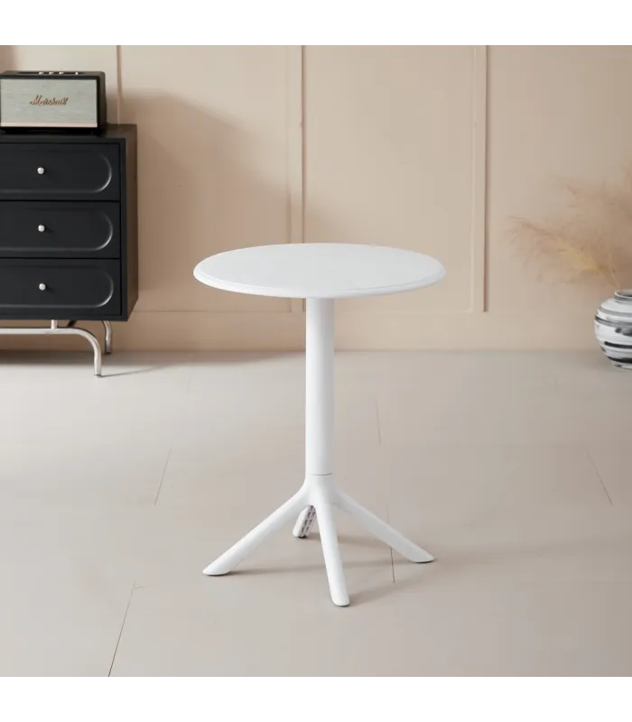 Mesa fija Md-Princesa blanca, 60x75cm, redonda
