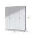 Frs Armoire Alba portes coulissantes finition blanche 200 cm(hauteur)120 cm(largeur)50 cm(longueur)