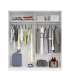 Frs Armoire Alba portes coulissantes finition blanche 200 cm(hauteur)120 cm(largeur)50 cm(longueur)