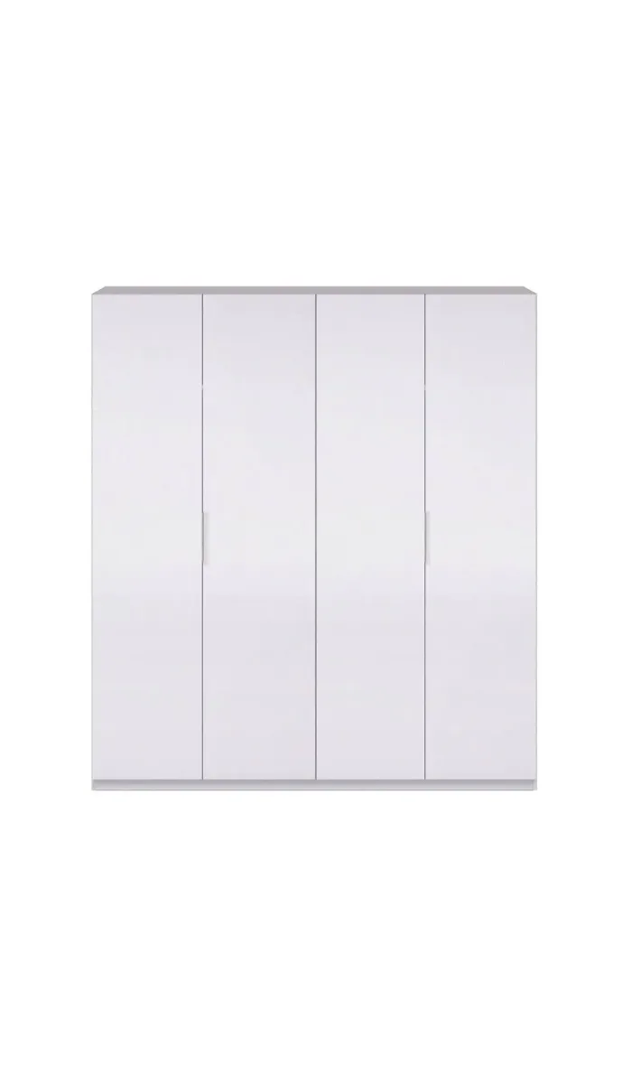 Frs Armoire Alba portes coulissantes finition blanche 200 cm(hauteur)120 cm(largeur)50 cm(longueur)