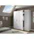Frs Armoire Alba portes coulissantes finition blanche 200 cm(hauteur)120 cm(largeur)50 cm(longueur)