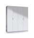 Frs Armoire Alba portes coulissantes finition blanche 200 cm(hauteur)120 cm(largeur)50 cm(longueur)