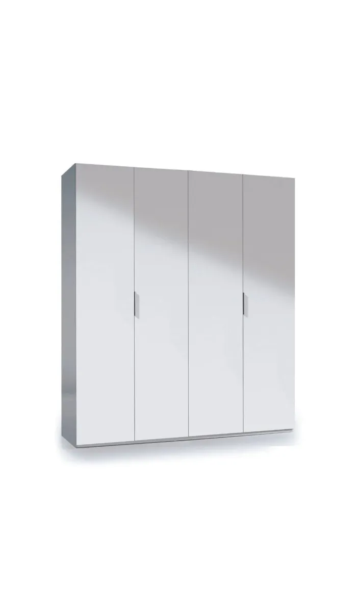Frs Armoire Alba portes coulissantes finition blanche 200 cm(hauteur)120 cm(largeur)50 cm(longueur)