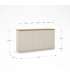 Mueble aparador modelo Doric 3 puertas 3 cajones interiores acabado blanco.
