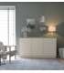 Mueble aparador modelo Doric 3 puertas 3 cajones interiores acabado blanco.