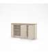 Mueble aparador modelo Doric 3 puertas 3 cajones interiores acabado blanco.