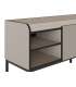 Mueble TV Calixto 3 puertas 2 huecos crema-negro 160cm