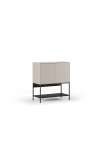 Mueble auxiliar 2 puertas abatibles md-Nina acabado crema/negro. 90cm(alto) 80cm(ancho) 40cm(prof.)