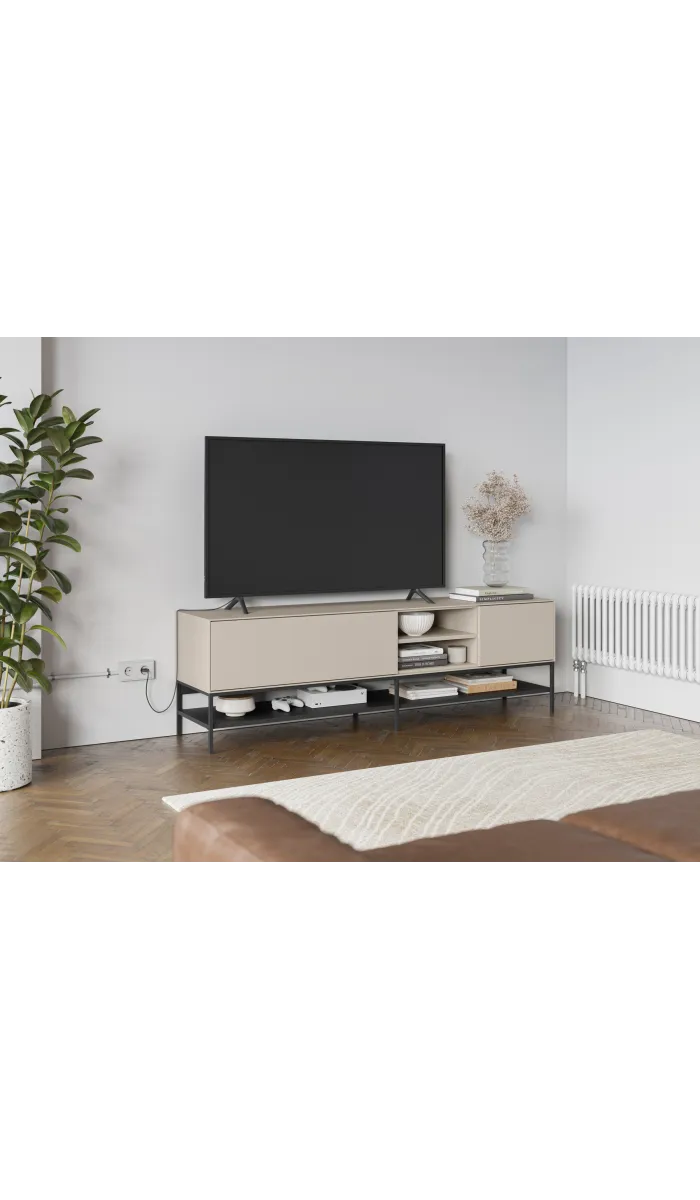 Mkric MUEBLE TV MONTE 1 PTA CORR/2C 160 CM GRIS