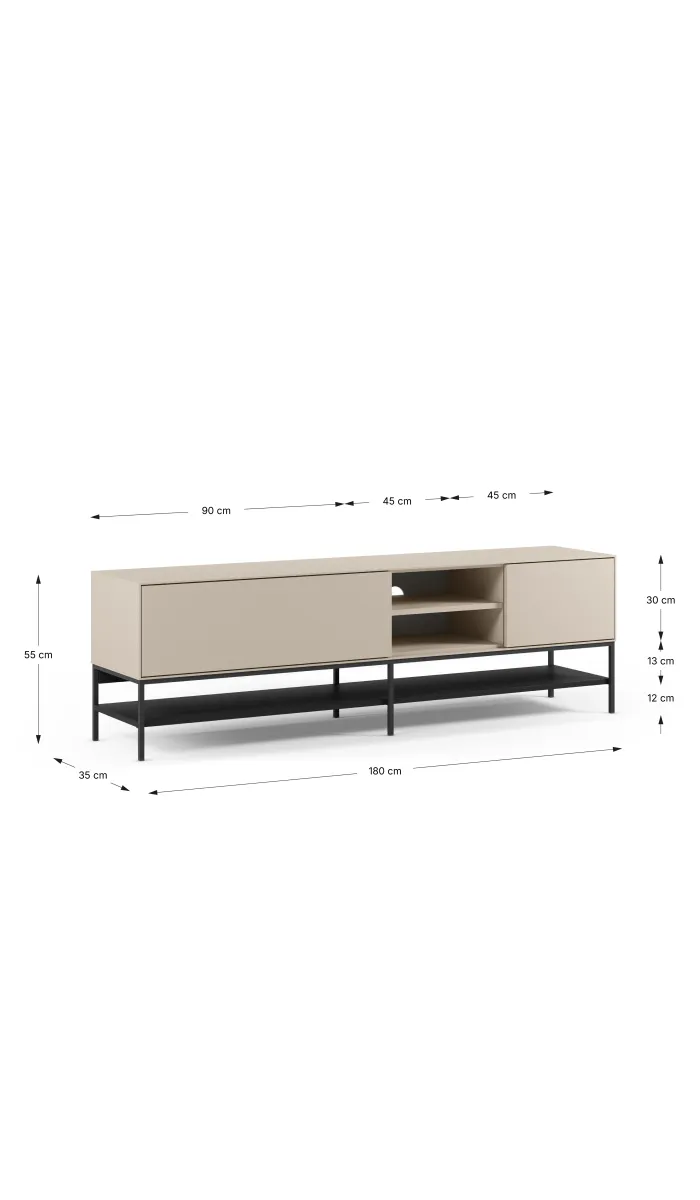 Mkric MUEBLE TV MONTE 1 PTA CORR/2C 160 CM GRIS
