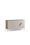 cópia de Aparador 3 portas mod-Regina terminou creme/roble sepet, 150cm (largura) 82.5cm(alto) 40.5cm(longo).