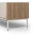 Mueble aparador modelo Doric 3 puertas 3 cajones interiores acabado blanco.