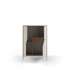 Mueble auxiliar alto Rómulo 2 puertas, crema y roble