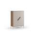 Mueble auxiliar alto Rómulo 2 puertas, crema y roble