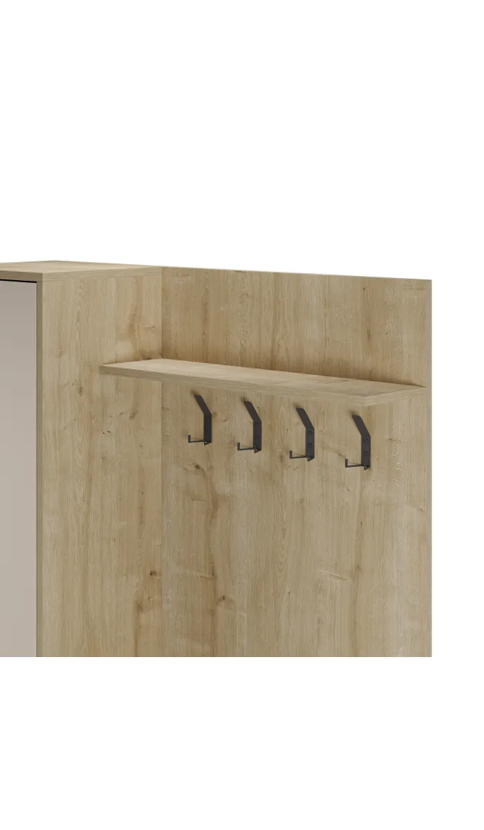 Receptor sapateiro 2 portas modelo Azahara com espelho e verde perch acabamento para sua casa
