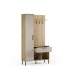 Mueble consola Luz con cajón y espejo en roble oxido
