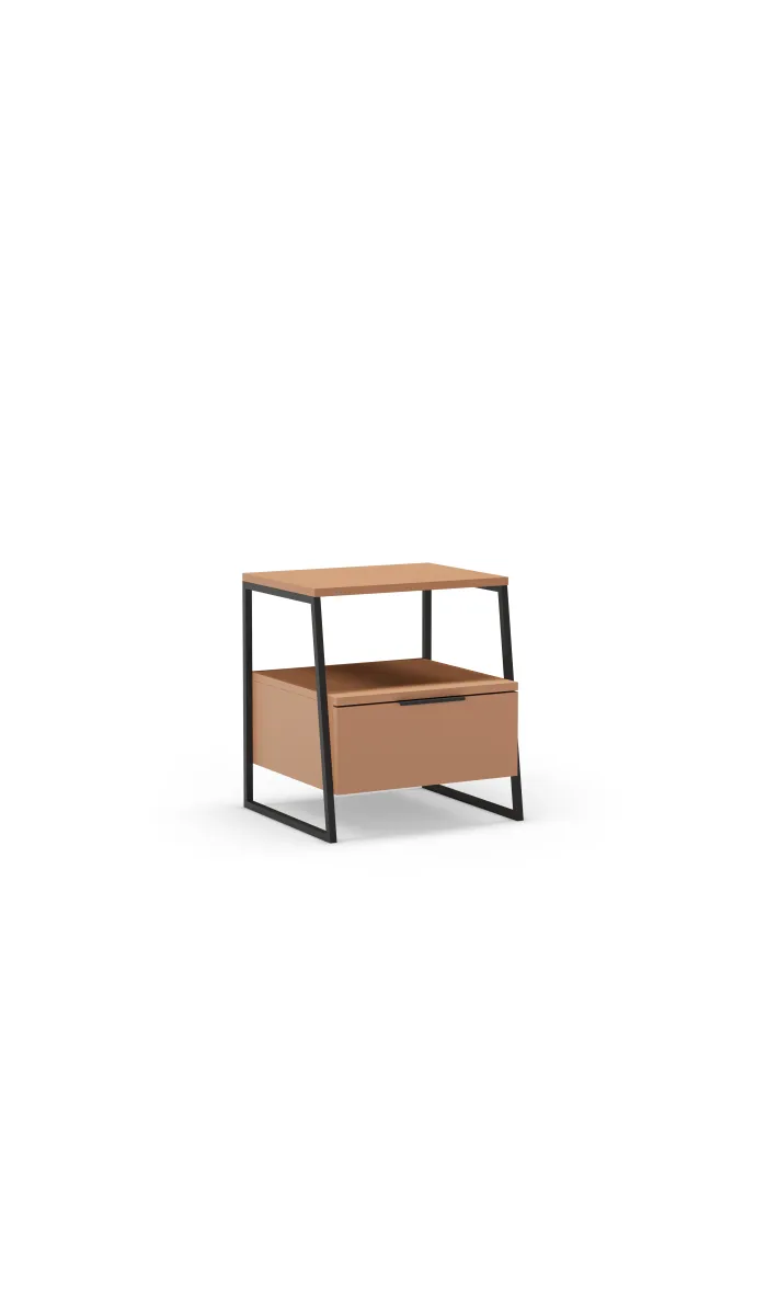 Mesita de noche para dormitorio modelo Yoko 2 cajones varios colores a elegir.