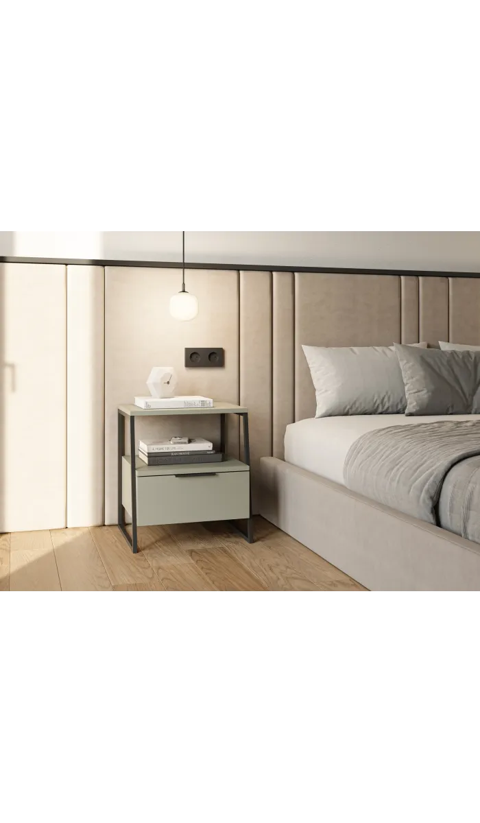 Mkric MUEBLE TV MONTE 1 PTA CORR/2C 160 CM GRIS