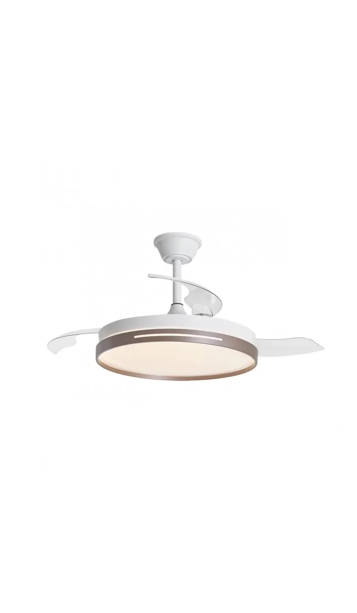 Ventilador de techo Mini Togo blanco/café 3 palas